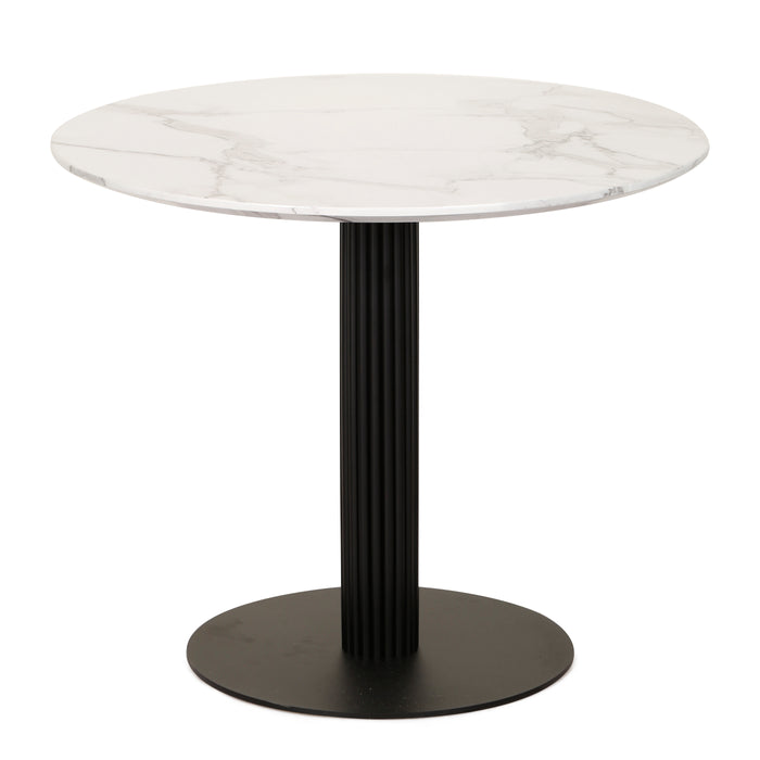 Vulcan Dining Table Marble Effect White Sevella