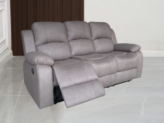 Valor 3 Seater Manual Recliner Brown Technology Fabric