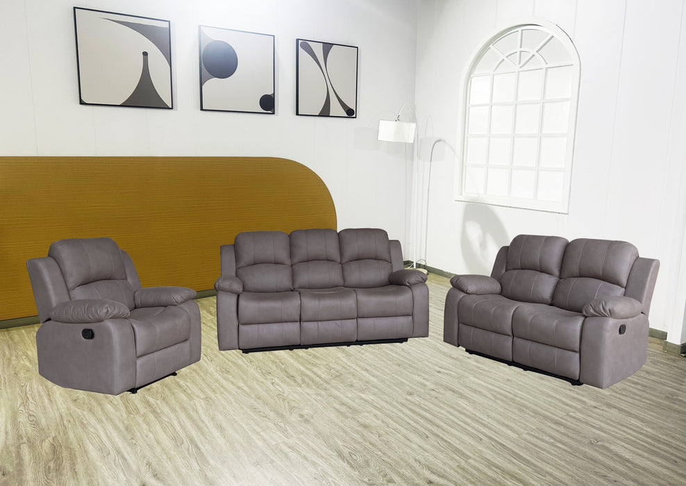 Valor 3 Seater Manual Recliner Brown Technology Fabric