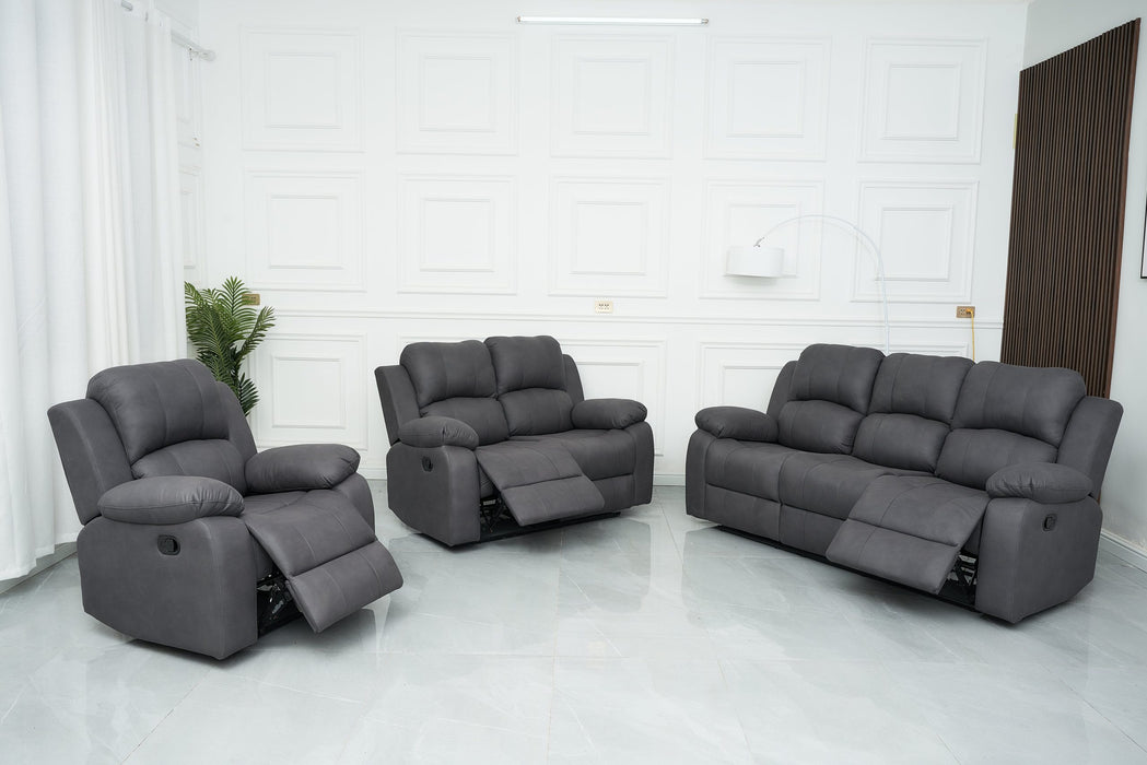 Valor 2 Seater Manual Recliner Charcoal Technology Fabric