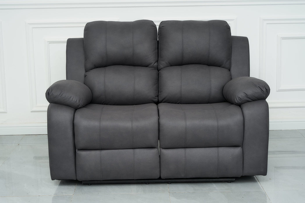 Valor 2 Seater Manual Recliner Charcoal Technology Fabric
