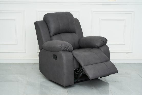 Valor 1 Seater Manual Recliner Charcoal Technology Fabric