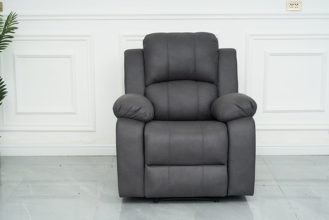 Valor 1 Seater Manual Recliner Charcoal Technology Fabric