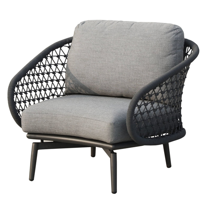 Verona Outdoor Lounge Chair - Charcoal - Raffinata