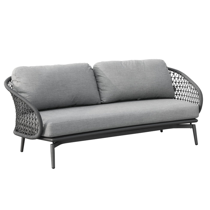 Verona Two Seater Outdoor Lounge - Charcoal - Raffinata