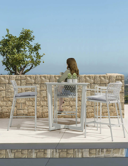 Verona Outdoor Barstool - Light Grey