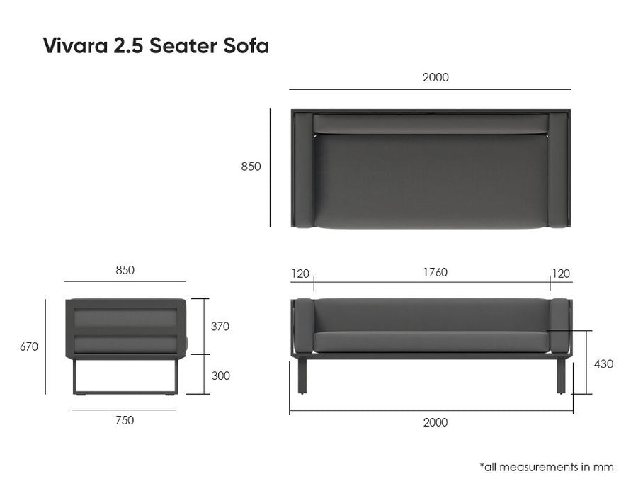 Vivara Sofa - White - Two Seater