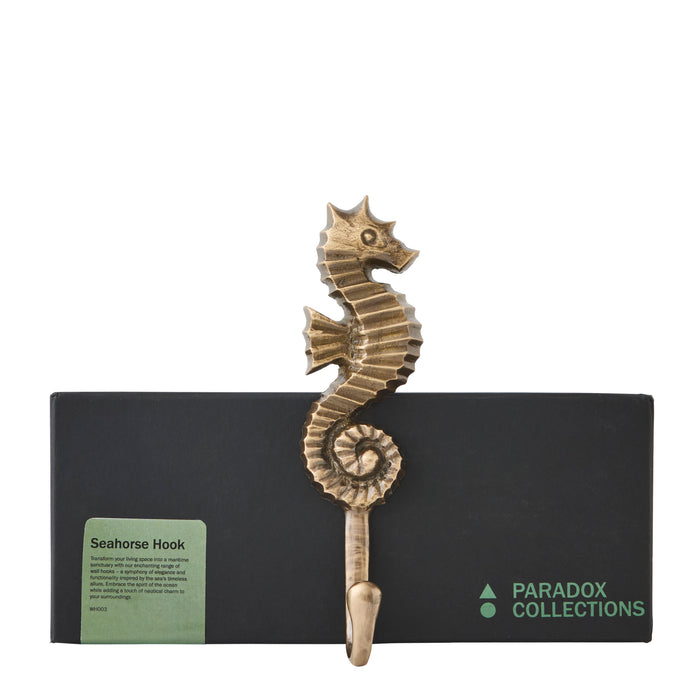 Seahorse Hook - Brass