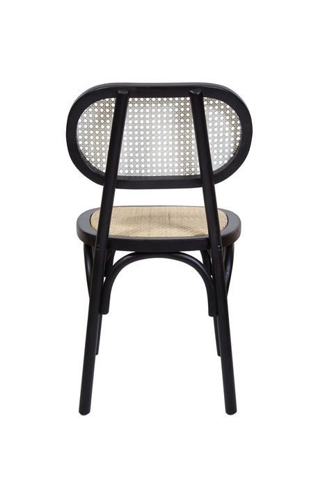 Willow Rattan Dining Chair Black (Set of 2)