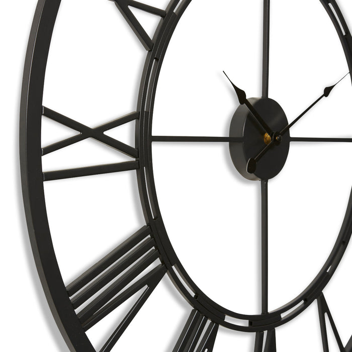Kingston Wall Clock - Black, 70cm (H)