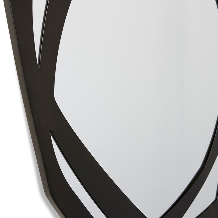 Faye Wall Mirror - Black, 75cm (H)