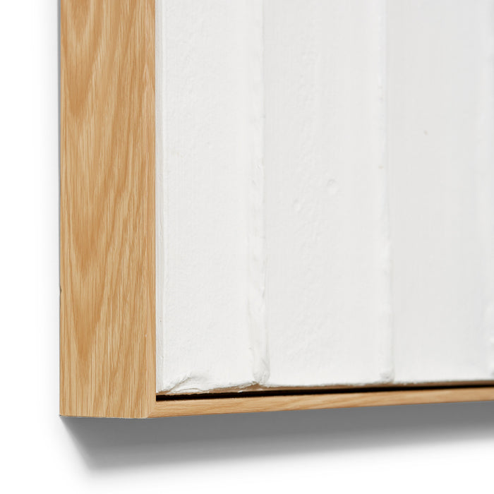 Brooklyn Modern 3D Hand Painted Wall Art - Off White/Natural, 100cm (H)