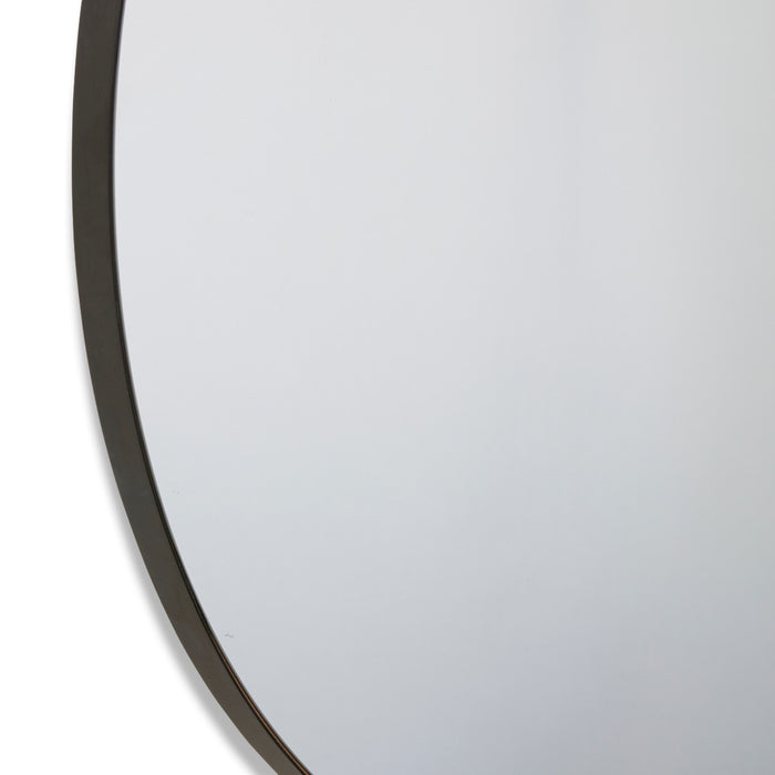Coco Round Wall Mirror - Black, 100cm (H)