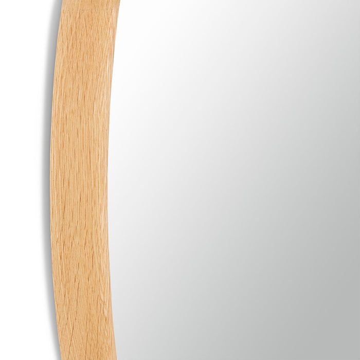 Maha Square Round Mirror - Natural, 60cm (H)