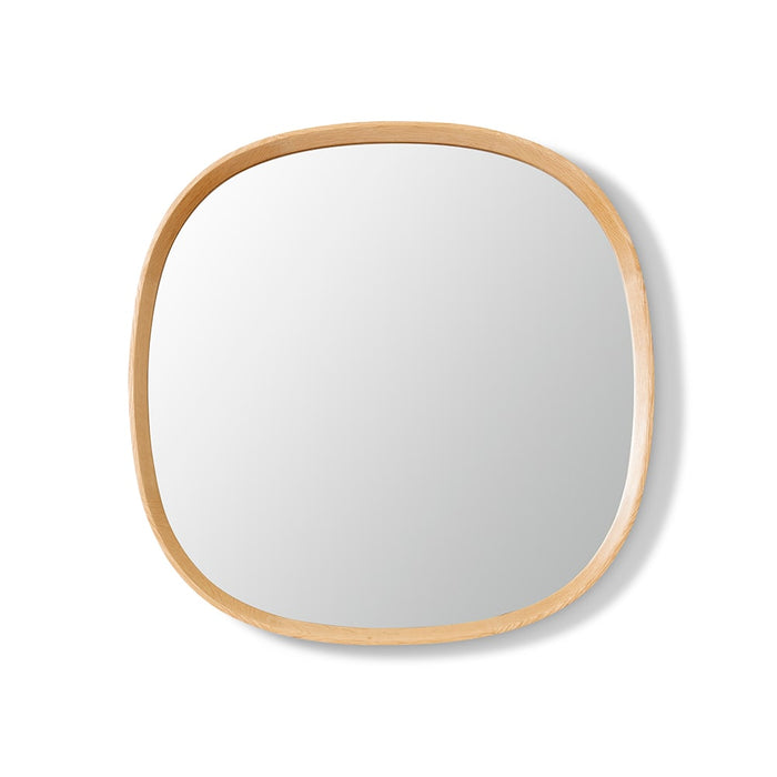 Maha Square Round Mirror - Natural, 60cm (H)