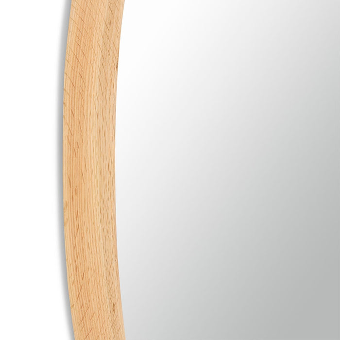 Maha Square Round Mirror - Natural, 80cm (H)