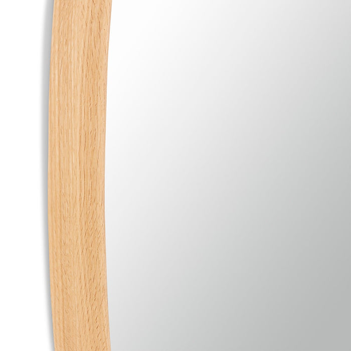 Maha Square Round Mirror - Natural, 100cm (H)