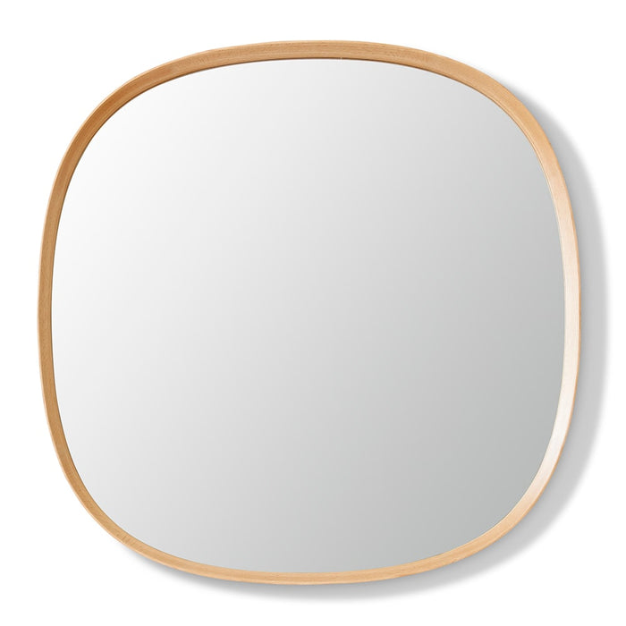 Maha Square Round Mirror - Natural, 100cm (H)