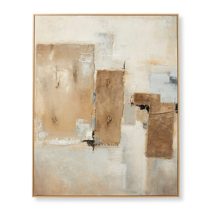 Nadia Hand Painted Wall Art - Brown, 150cm (H)
