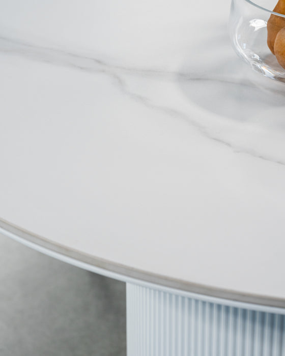 Whitney Dining Table Snow White Ceramic