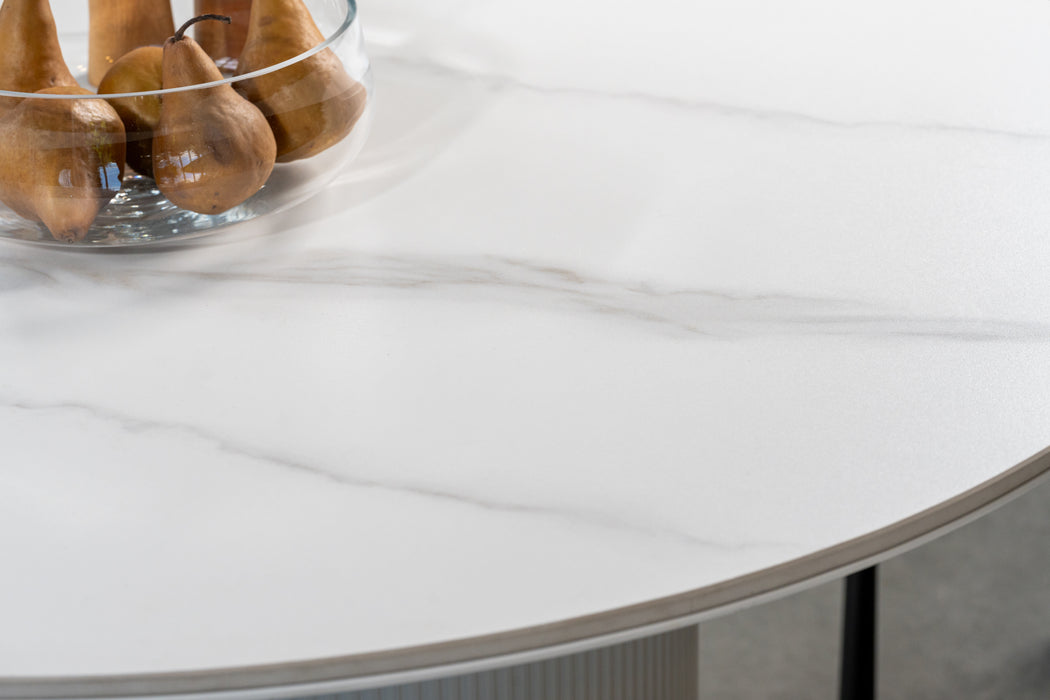 Whitney Dining Table Snow White Ceramic