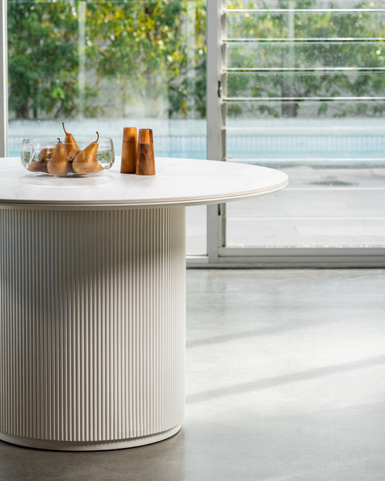 Whitney Dining Table Snow White Ceramic