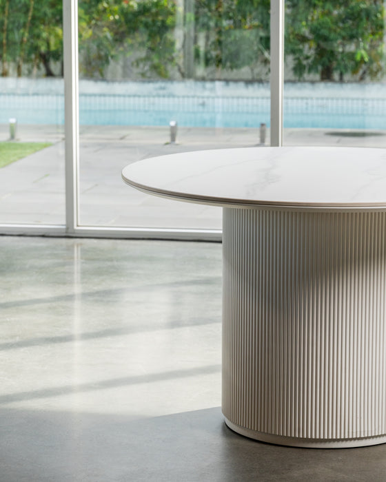 Whitney Dining Table Snow White Ceramic