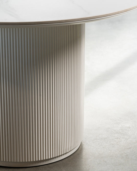 Whitney Dining Table Snow White Ceramic