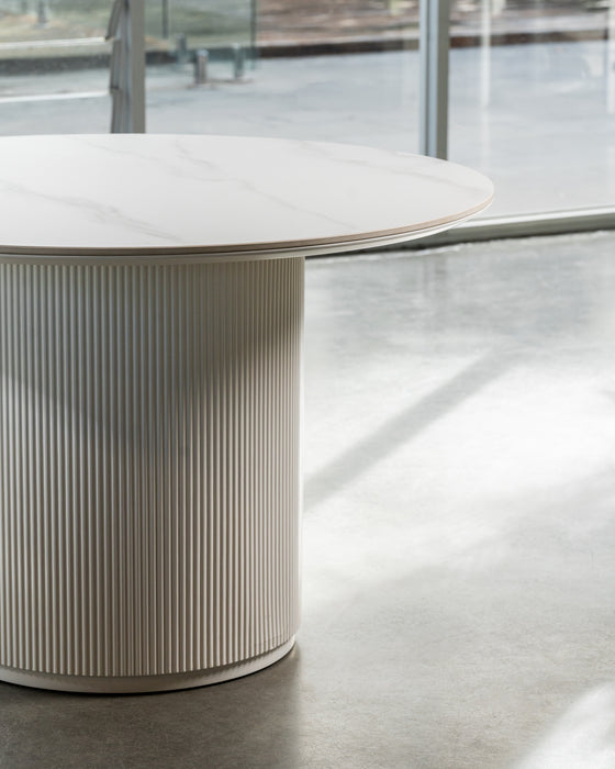 Whitney Dining Table Snow White Ceramic