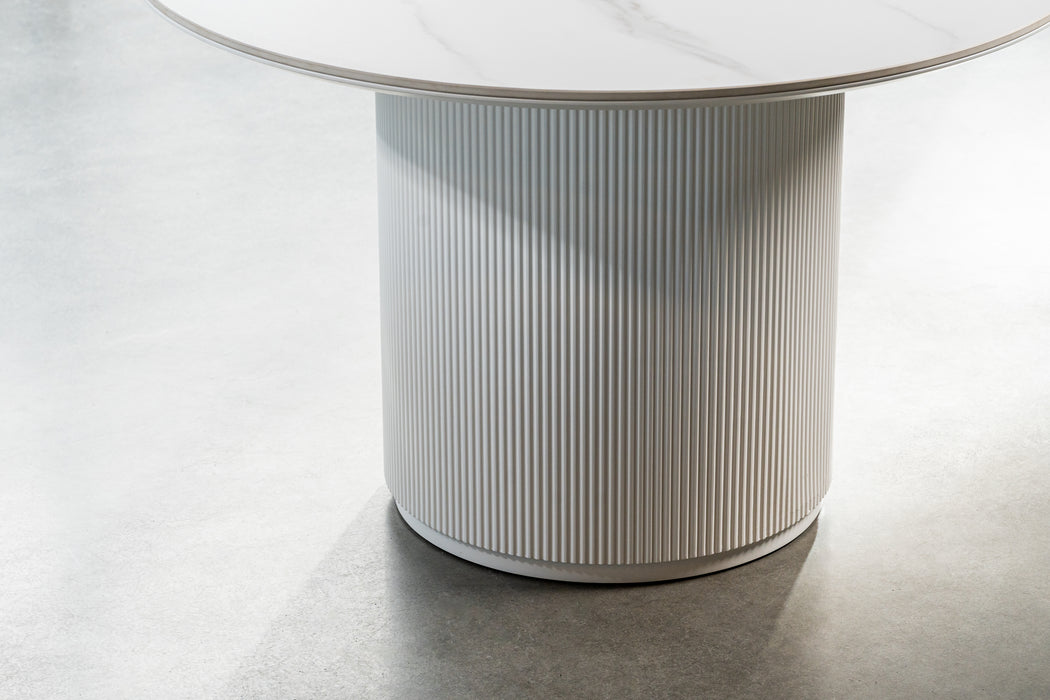 Whitney Dining Table Snow White Ceramic