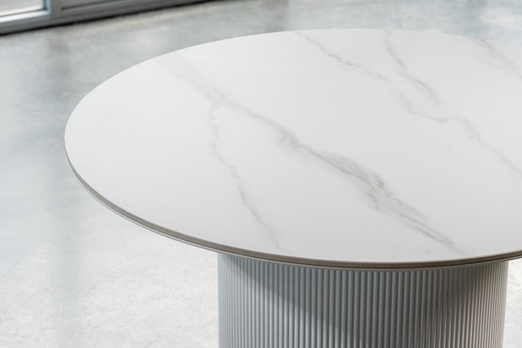 Whitney Dining Table Snow White Ceramic