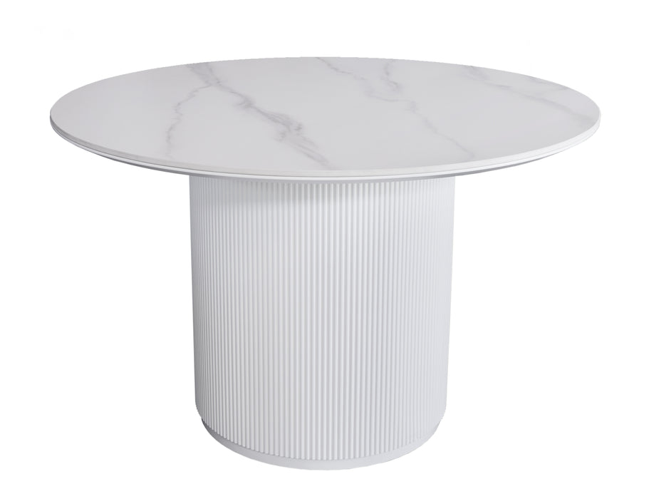 Windsor Dining Table Snow White Ceramic