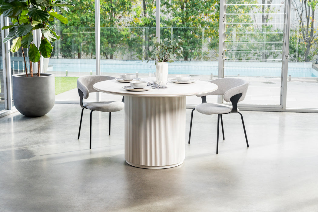 Whitney Dining Table Snow White Ceramic