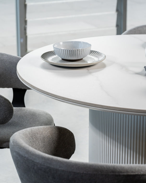 Whitney Dining Table Snow White Ceramic