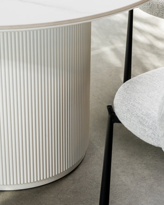 Whitney Dining Table Snow White Ceramic