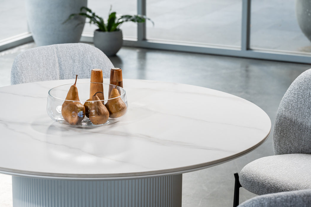 Whitney Dining Table Snow White Ceramic