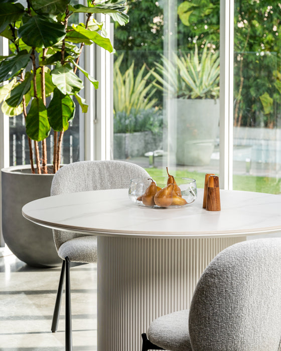 Whitney Dining Table Snow White Ceramic