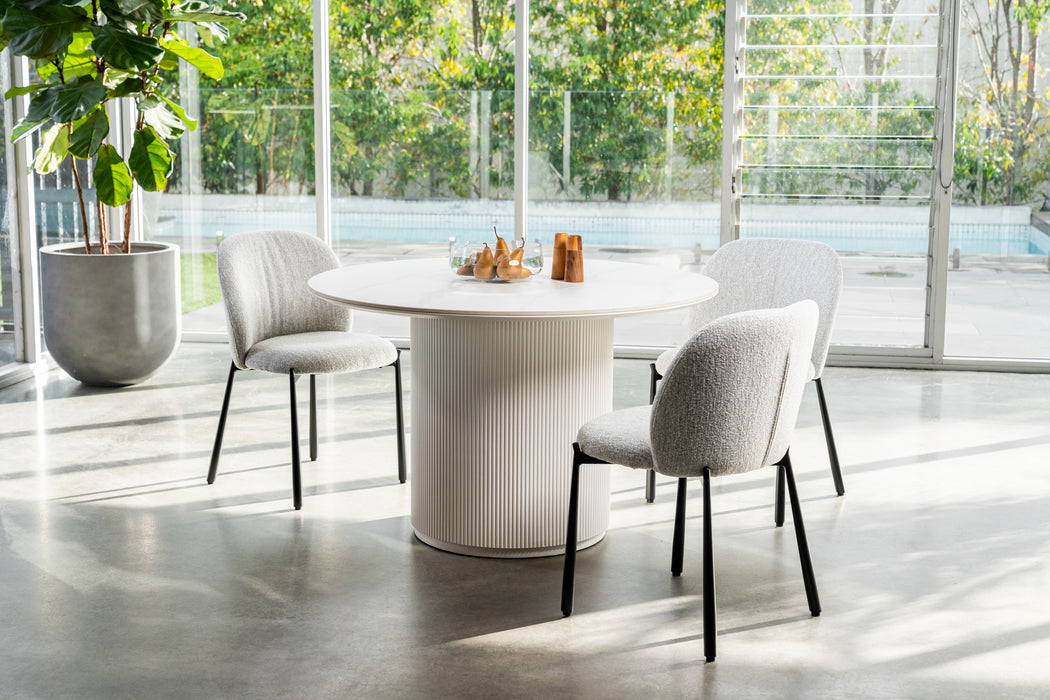 Whitney Dining Table Snow White Ceramic