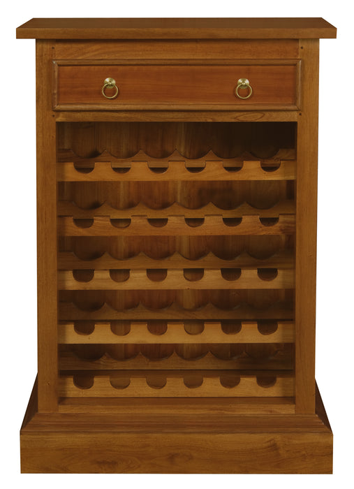 Tasmania 1 Drawer Wine Rack - 30 Wine Bottles (Light Pecan)