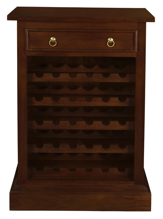 Tasmania 1 Drawer Wine Rack - 30 Wine Bottles (Mahogany)