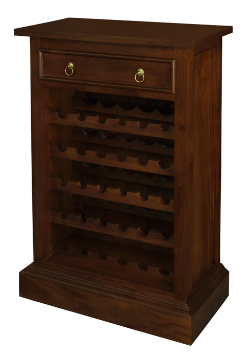 Tasmania 1 Drawer Wine Rack - 30 Wine Bottles (Mahogany)