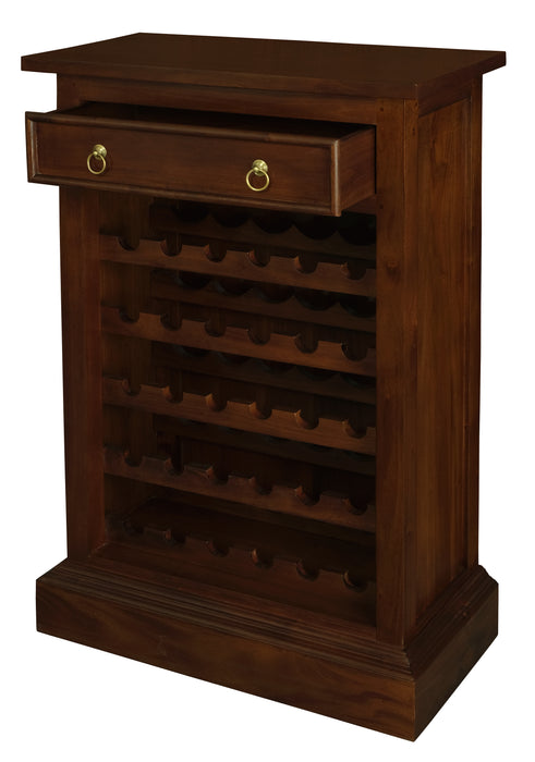 Tasmania 1 Drawer Wine Rack - 30 Wine Bottles (Mahogany)