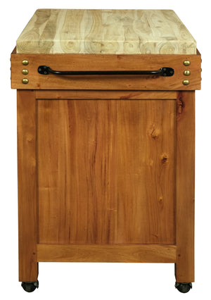 Heritage 2 Door 2 Drawer Butcher's Block (Light Pecan)