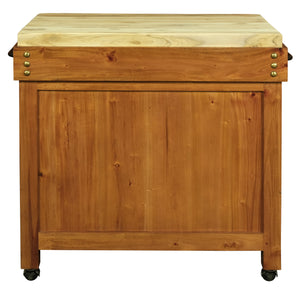 Heritage 2 Door 2 Drawer Butcher's Block (Light Pecan)