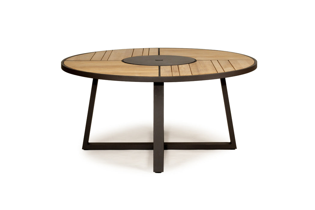 Watego Outdoor Round Dining Table - Black - 160cm
