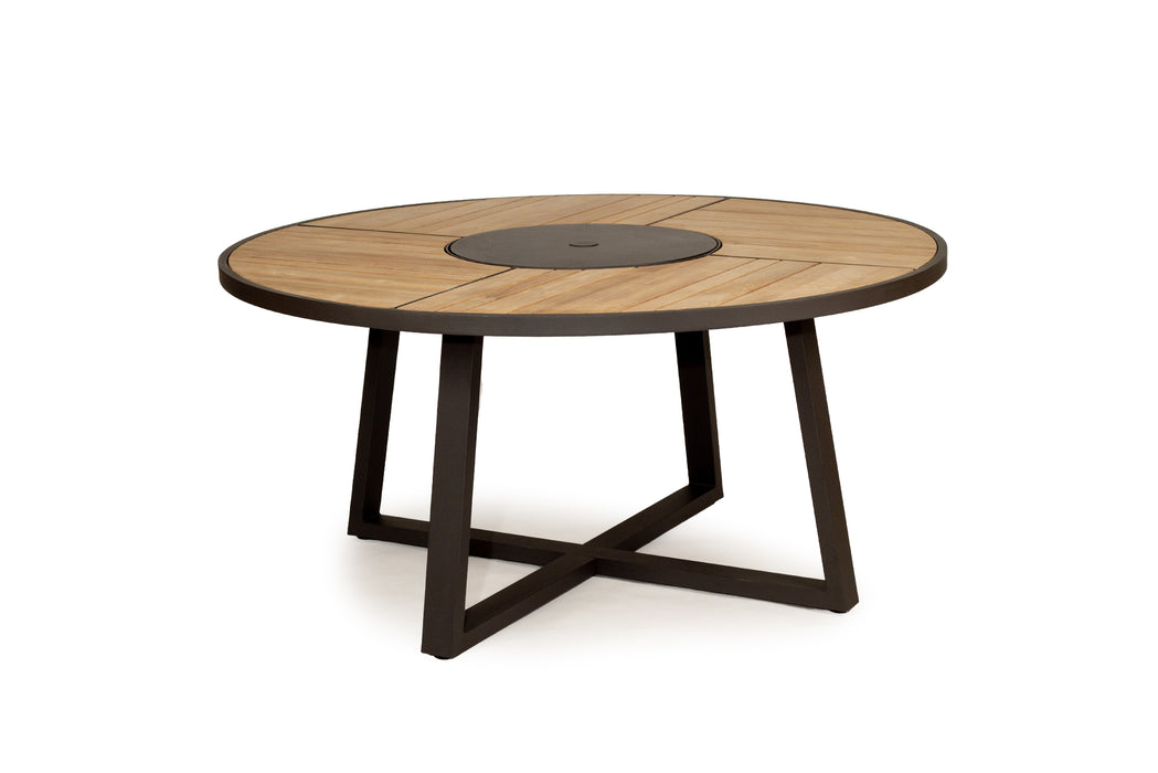 Watego Outdoor Round Dining Table - Black - 160cm