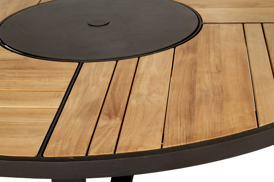 Watego Outdoor Round Dining Table - Black - 160cm