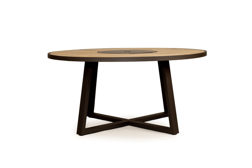 Watego Outdoor Round Dining Table - Black - 160cm