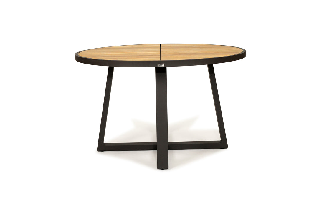 Watego Outdoor Round Dining Table - Black - 125cm