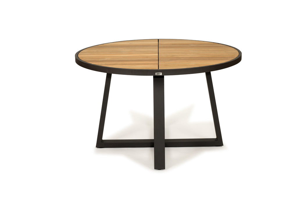 Watego Outdoor Round Dining Table - Black - 125cm